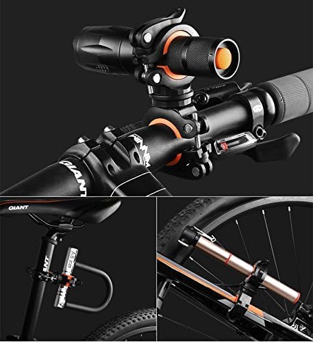 [3 Pack Bike Flashlight Holder, Mount Bicycle Bracket Flashlight Holder Mounting Torch Clip 360 Degree Rotation