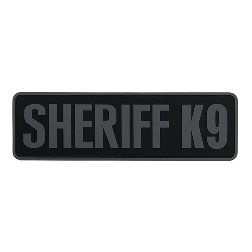 uuKen PVC Sheriff K9 Patch Gray 10x3 inches for Training Vest Uniform Bags Backpacks Plate Carrier(Black and Gray,XL 10"x3")