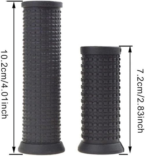 2PCS Bike Long/Short Handlebar Grips for Twising Shifter, Shockproof Anti Slip for MTB Parts, Cycling Parts and Components Anti Slip Soft Rubber Handlebars, Headsets and Stems(Black)
