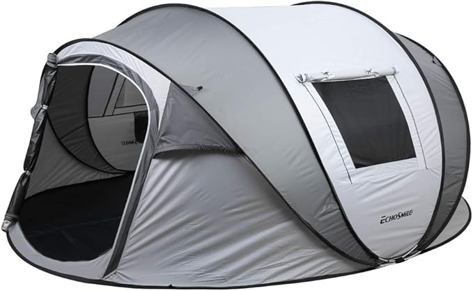 EchoSmile Camping Instant Pop Up Tent, 2/4/6/8/10 Person, Water Resistant Dome, Easy Setup for Camping Hiking and Outdoor, Portable with Carry Bag, 3 Season