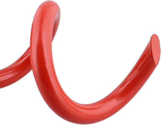 7Penn Ground Anchors Screw in 4 Pack - 16 Inch Red Spiral Dog Leash Ground Anchor Tie Down - Heavy Duty RV Canopy Stakes for High Wind Camping Tents with 475 lbs Pull Force