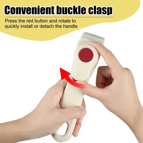 MiOYOOW Removable Pan Handle, Anti-Scald Detachable Pot Handle Anti-Slip Replacement Cookware Handles with Hanging Hole for Home Kitchen Camping Picnic