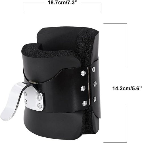 Estink Hanging Pull Up Boots,1 Pair Black Inversion Hang Up Boots Therapy Gym Fitness Physio Hang Spine Posture with Comfortable Foam Padding and Locking Clips