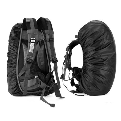 LHatrance 2Pcs Waterproof Rain Cover for Backpack, Reflective Rainproof Protector for Anti-dust and Anti-Theft for Outdoor, Cycling, Camping, Hiking, Black (Large (40-50L))