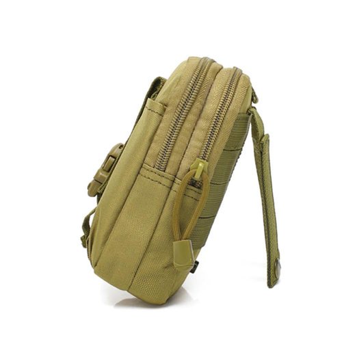 ONE WVW PIN Tactical Molle Pouch, Universal EDC Belt Pouch Waist Bag Pouches, Outdoor Belt Bags Gear Tool Gadget Pocket with Cell Phone Holster (Black-White Line)