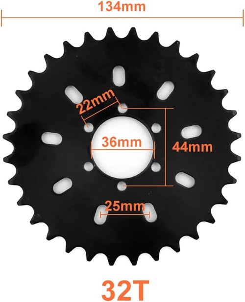 L-faster 16T 25T 28T 32T Bicycle Fixed Sprocket for Brake Disc Mount Big Chain Wheel for Fixed Gear Bike 28 Tooth Sprocket for #410 Bicycle Chain