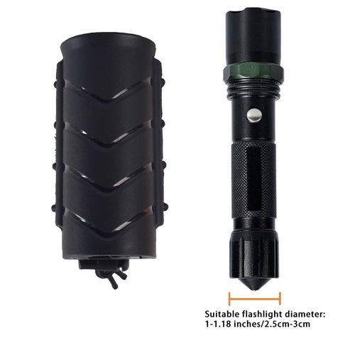 Flashlight Holder for Duty Belt Tactical MOLLE Torch Holster Rotatable Light Carry Case Pouch fit 1"-1.2" Diameter Flashlight for Police Leo Security Military