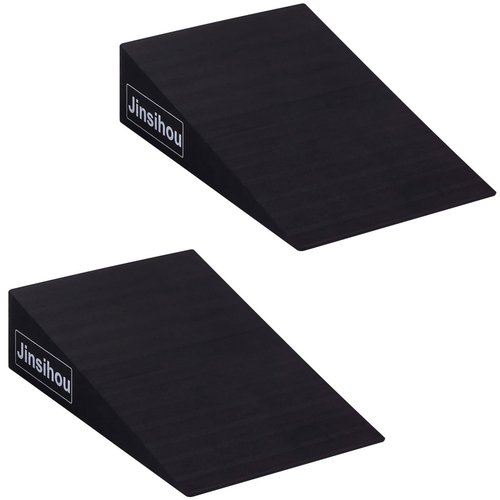Squat Wedge Block Non-Slip Slant Board Calf Stretcher, 2pcs Ankle Foot Knee Leg Stretch Ramp, Heavy Duty Incline for Heel Elevated Exercise, Deadlift, Lunge, Yoga, Pilates, Physical Therapy