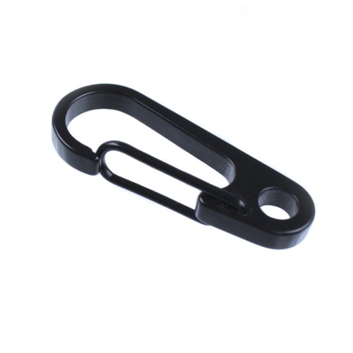 Paracord Planet 30 mm Mini Clasp Carabiners – Metal Quick Release Carabiners for Hiking Packs, & Keychains (Black, 10 Pack)