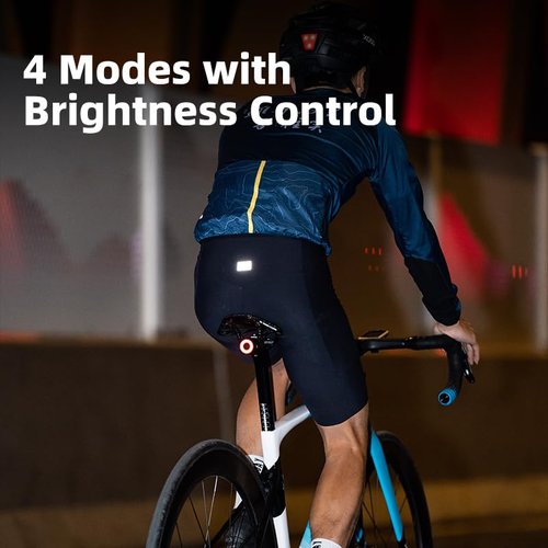 XOSS XR PRO Smart Bike Tail Light, IPX6 Waterproof Same Functional Brake Sensing Rear Lights, USB-C Rechargeable Auto ON/Off Bike Brake Light