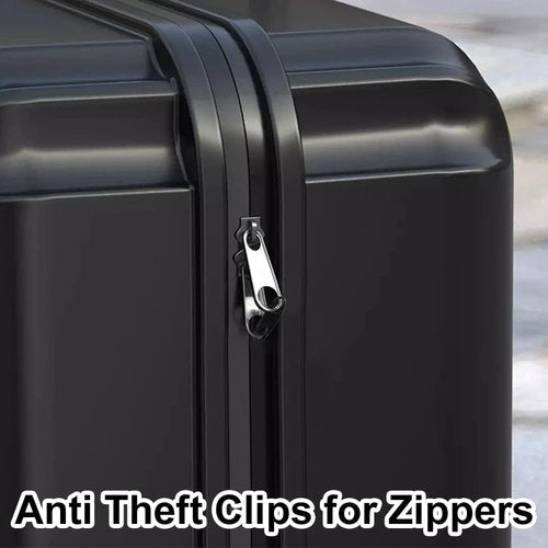 GrWisdAT 10PCS Zipper Clips Anti Theft S Shaped Double Small Carabiner Clips Black Zipper Locks for Backpacks Luggage Traveling Camping