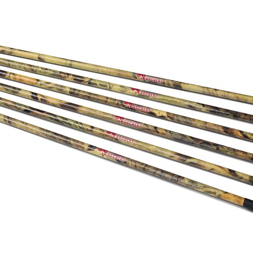 Linkboy Archery 30" 32" 400 500 Spine Carbon Hunting Arrows Turkey Feather for Compound Recurve Bow Longbow Practice Target Camo Arrow Pack of 12PCS