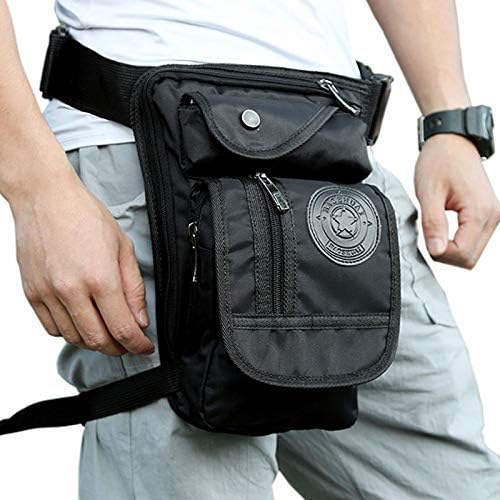 Nylon Drop Leg Bag Hiking Waist Pack for Men Women Tactical Motorcycle Bike Cycling Riding Travel Outdoor Sports Fanny Pouch
