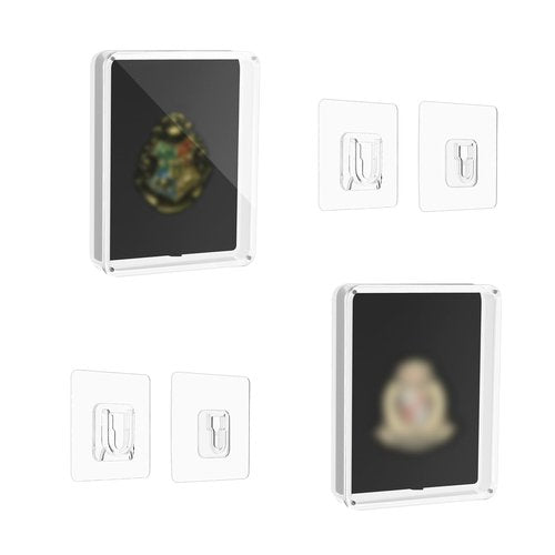 2 PCS Acrylic Pin Display Case with Flannel Protective Pad, Pin Collection Display Box for Wall and Tabletop Display, Clear Plastic Pin Holder for Pin Badge Enamel Pin Jewelry Pins Military Medal