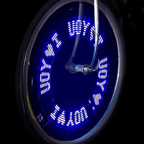 Superdream Bike Tire Valve Stem Light - LED Waterproof Bicycle Wheel Lights Neon Flashing Lamp Glow in The Dark Cool Safe Accessories (Blue 2Pack)