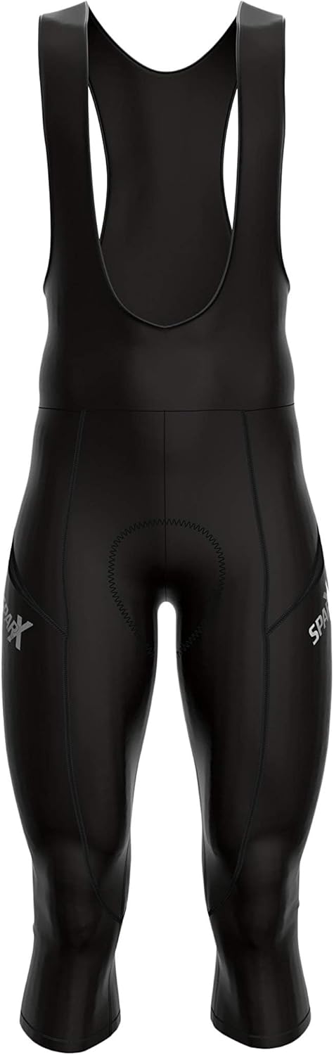 Sparx Men's Elite Super Roubaix Thermal Cycling 3/4 Bib Tights Bib Knicker Coolmax Padded