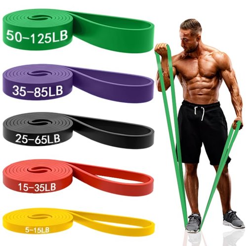 Resistance Bands for Working Out, Pull Up Assistance Bands Set for Men & Women,Latex Workout Bands, Eexercise Bands Resistance for Body Stretching,Muscle Training and Physical Therapy (5pcs) (5PCS)
