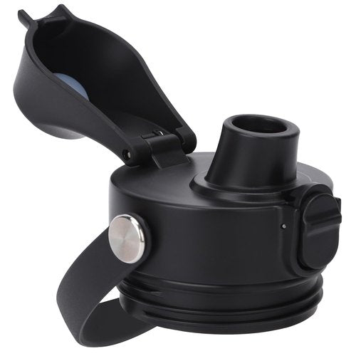 POYAKU Auto Spout Lid for Yeti Rambler 12/18/26/36/46/64 Oz Chug Cap Replacement with Soft Handle for RTIC | Leakproof | BPA Free | Dishwasher Safe (Aotu Spout Lid, Black)