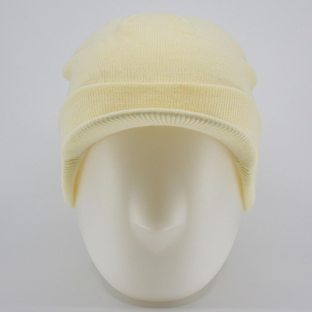 The Vintage Year Plain Sports Visor Billed Knit Radar Cuff Beanie