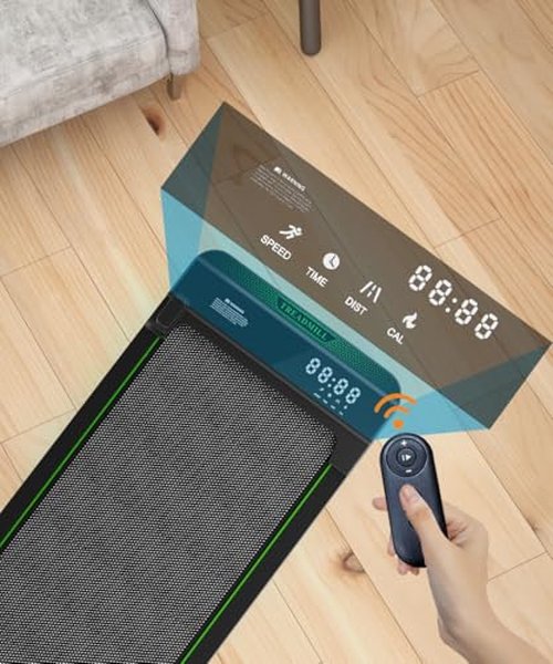 UPREIGN 3 in 1 Portable Treadmill and Walking Pad for Home/Office, Remote Control and Large LED Display Screen