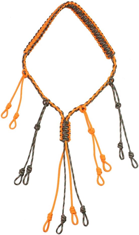PSKOOK Duck Call Lanyard Paracord Hunting Goose Calls 12/16/20 Adjustable Loops Outdoor Predator Gear for Pheasant Waterfowl Hand Braided Necklace