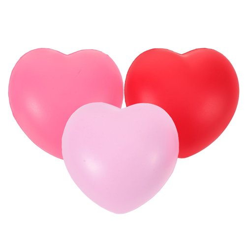 Beavorty Hand Grip Strength Trainer, 3pcs Finger Strengthener Ball Heart Shaped Hand Grip Ball Finger Resistance Exercise Squeezer for Adults Hand Workout