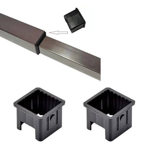 SquEqu 2 Pack Square Tube Inserts Sleeve Converter Edge Length 50mm to 40mm PE Inner Adapter for Glide Tubes Sliding Height Fitness Equipment Training Exercise Machine