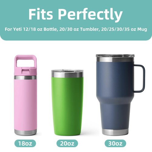Neabuler 2 Pcs Silicone Protective Boot for Yeti 12/18 oz Bottle, 20/30 oz Tumbler, 20/25/30/35 oz Mug, Anti-Scratch, Anti-Deformation Bottom Protector Sleeve Cover for Yeti Rambler Bottle