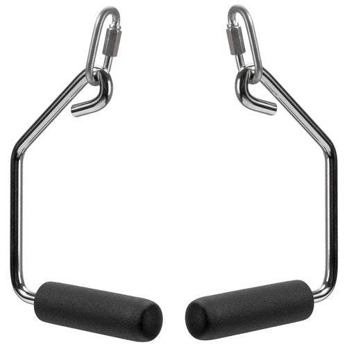 Open Ended Chrome Grip Handles Replacement for Total Gym Home Workout Machines 2000, 2200, 2500, 3000, 3000XL, XL, XLS - Gym Accessories Handles Compatible with Supra, Electra, FIT Models - 1 Pair