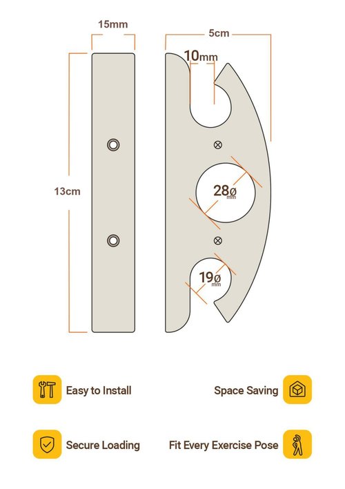 Wall Mount Anchors for Resistance Band 4 Pcs Workout Wall Mount Anchors Space Saving Band Wall Mounted Clip for Home Gym Anchors Hooks,Strength Training Fitness Physical Therapy Exercise Band Hook
