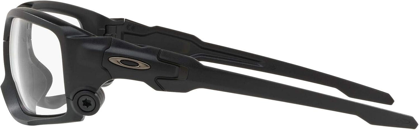OO9329 SI Ballistic Shocktube Sunglasses, Matte Black/Clear, 61 mm