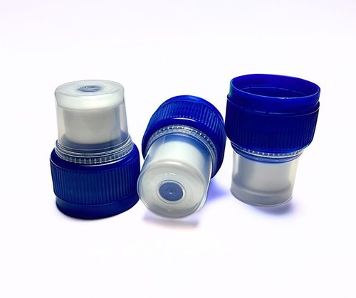 Push Pull Replacement Caps for Bottles (10) | 28mm | Made in USA | 10 Pcs Reusable Blue & White Twist Screw Lids for Exercise, Hiking, Gym, Workout, Sports