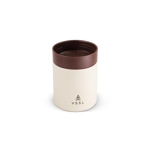 VSSL Nest 10 oz Mug, Stainless Steel, Double Walled, Vacuum Sealed & Integrates Nest Products, Cream