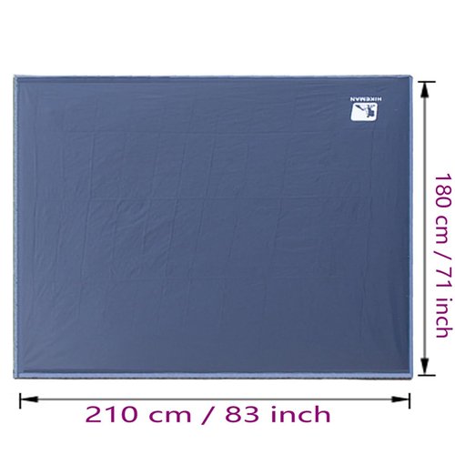 Bringsine Bringsine Waterproof Camping Tent Tarp-95"x83",4 in 1 Multifunctional Tent Mat Footprint for Camping,Hiking and Picnic,Ultralight & Foldable+Tent Stakes (Black, 71" x 83")