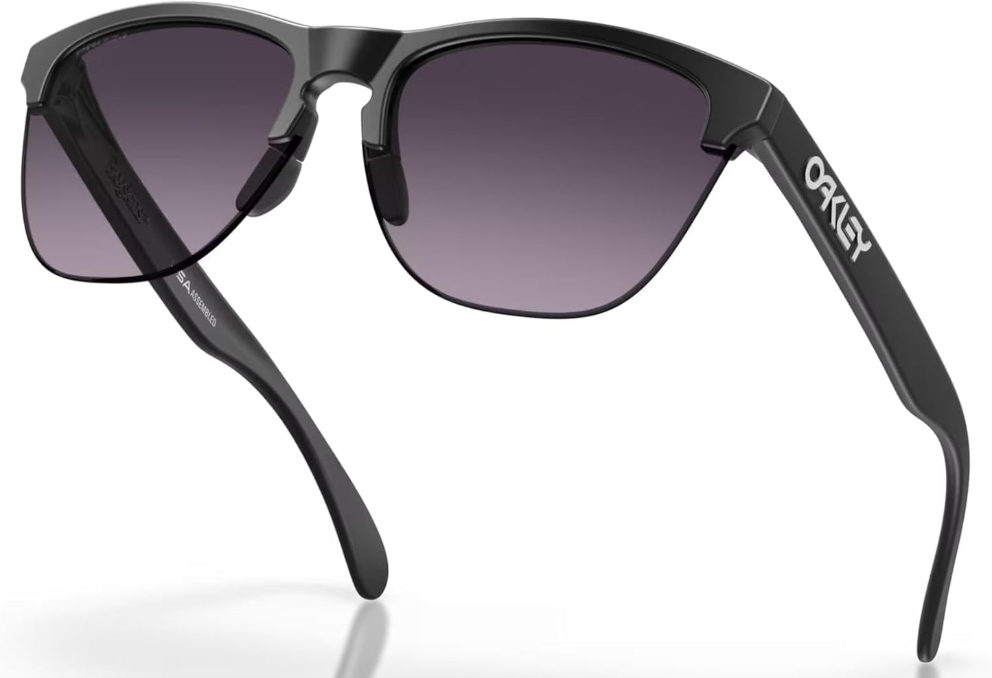 Oakley Frogskins Lite Sunglasses Matte Black with Prizm Grey Gradient Lens 63mm