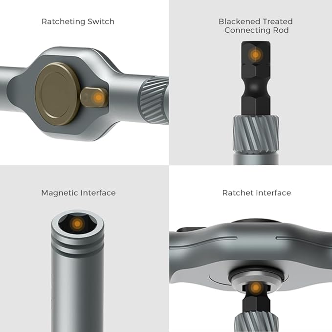 ratchet screwdriver set, magnetic screwdriver set, DIY combination soft shaft, suitable for furniture assembly, electrical maintenance, bicycle tools