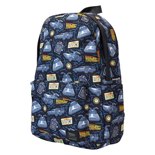 Loungefly Universal Back to The Future 40th Anniversary Nylon Full-Size Backpack