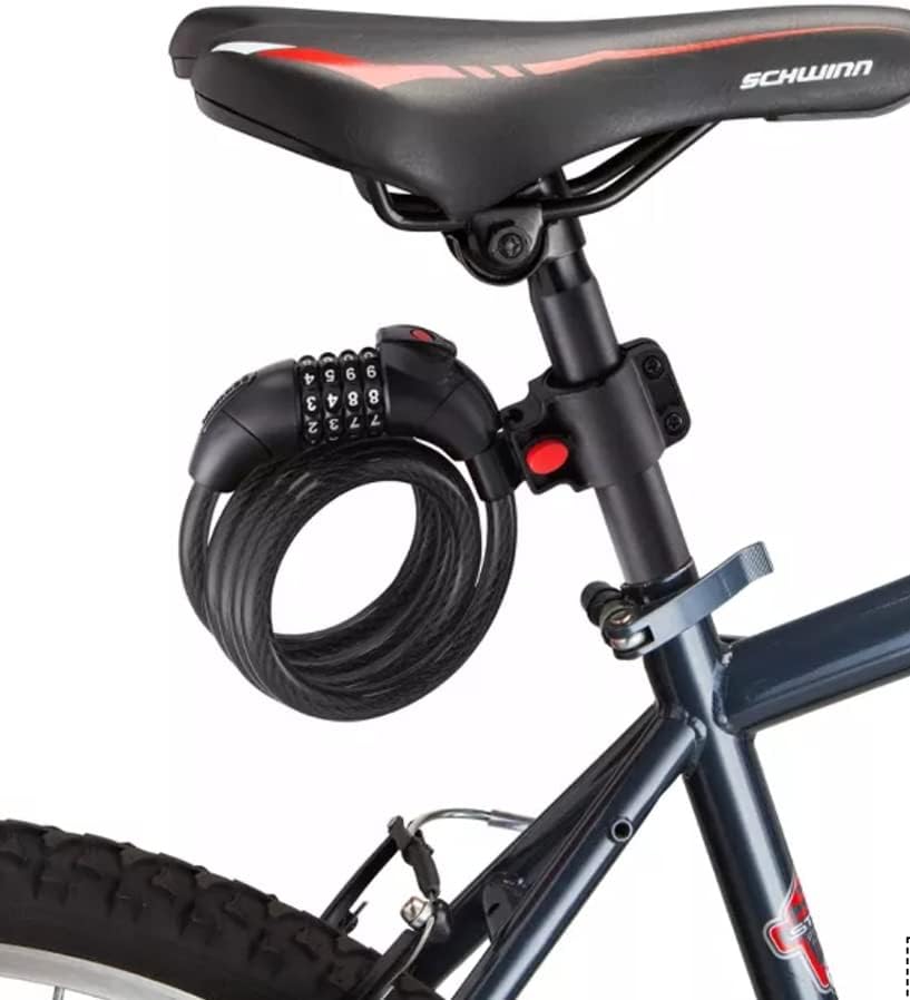 Schwinn SW78502-3 Combo Lock with Light, 12mm