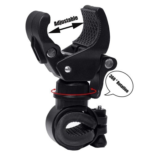 Yenux 2pcs Universal Flashlight Bike Mount Bike Handlebar Bicycle Flashlight Lamp Mount Clamp Stand Holder 360º Rotation Quick Release Pipe Clamp Mounts