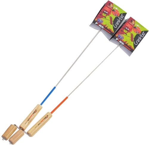 Crank-Eez Marshmallow Roasting Stick With Crank, Great Smore's Campfire Roaster For Family Fun Camp Cooking, Set of 4