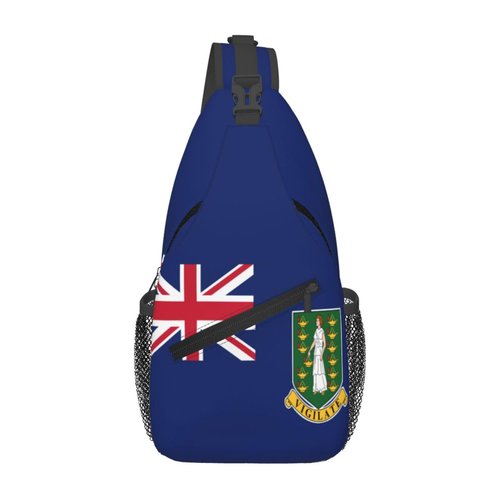 PVTIONXIE Virgin Islands Flag Sling Backpack for Women Men, Chest Bag Daypack Crossbody for Travel Sport Running Hiking