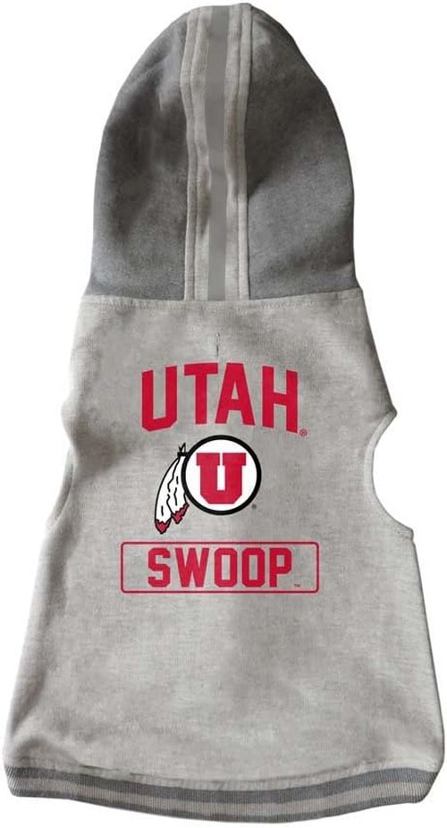 Littlearth NCAA Unisex-Adult NCAA Pet Hooded Crewneck with Team Logo and Name