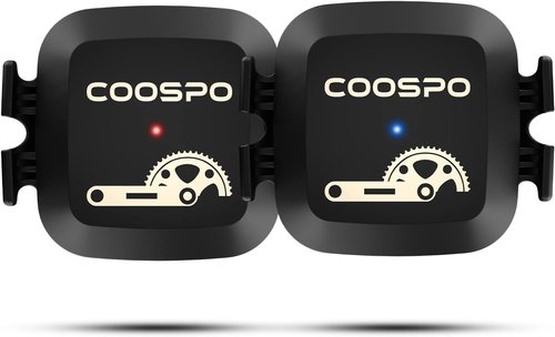 COOSPO Cadence & Speed Sensor for Cycling, Wireless Bluetooth & ANT+ Bike RPM Sensor for Cycling Computers, Compatible with IP67 / Rouvy / Zwift / Peloton / Wahoo / CooSporide