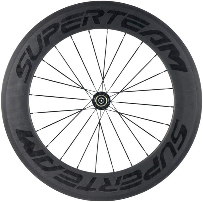 Superteam 700c Carbon Bicycle Wheel Front 60mm Rear 88mm Clincher Wheelset with Transparent Decal