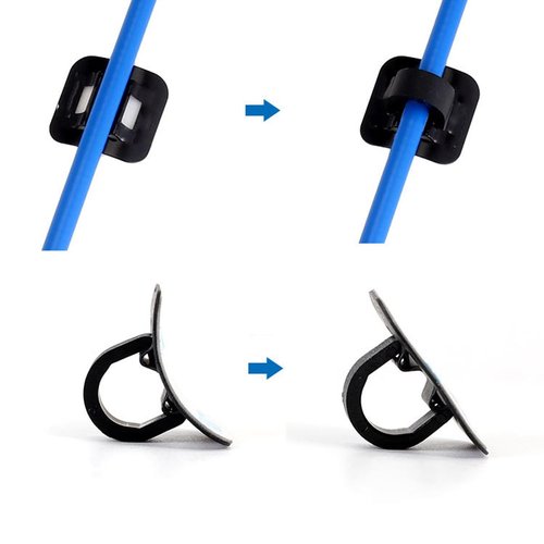 HOUSON 10 Pieces C-Clip Cable Guide, Aluminum C Buckle Bicycle Frame C Buckle for MTB Road Mountain Bike