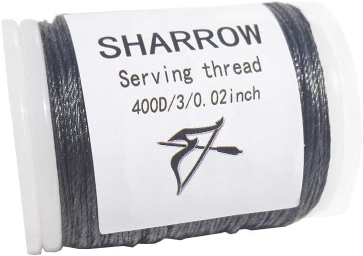 SHARROW 131 yard/120 m Archery Bow String Serving Thread Durable Nylon Bowstring Serving Thread for Compound Recurve Bow Tying Peep Sight Nock Point