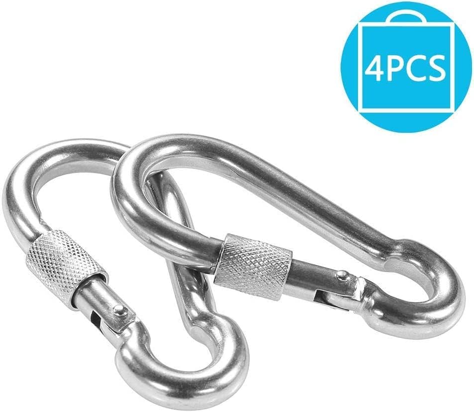PROND Locking Carabiners, Heavy Duty Carabiner, 316 Stainless Steel Screw Lock Carabiner Hooks