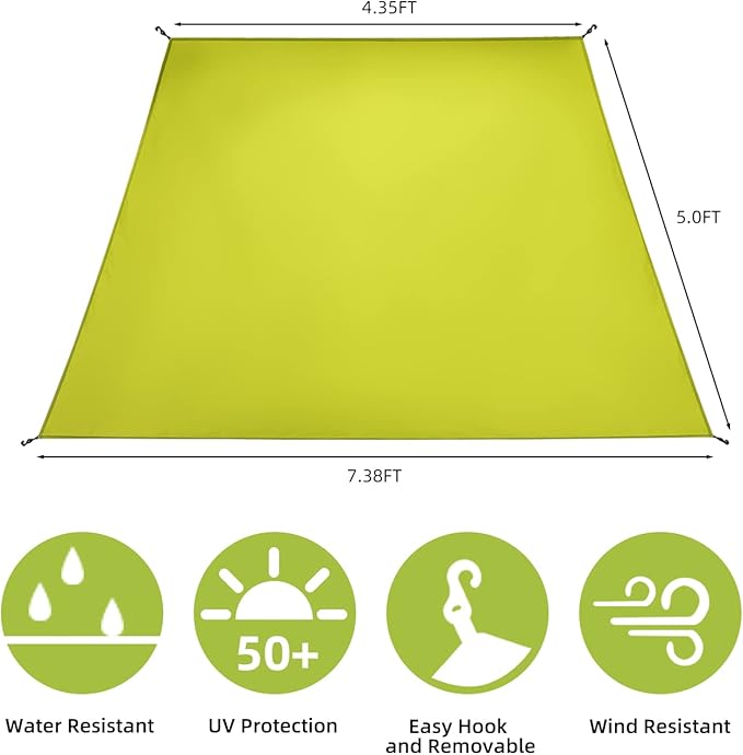 Sunwall for Pop Up Canopy Instant Shade Tent 8.2' X 8.2', Detachable Flap Sun Shade Side Wall Accessory to Block Sun, Wind, and Rain, 1 Pack Sidewall Only