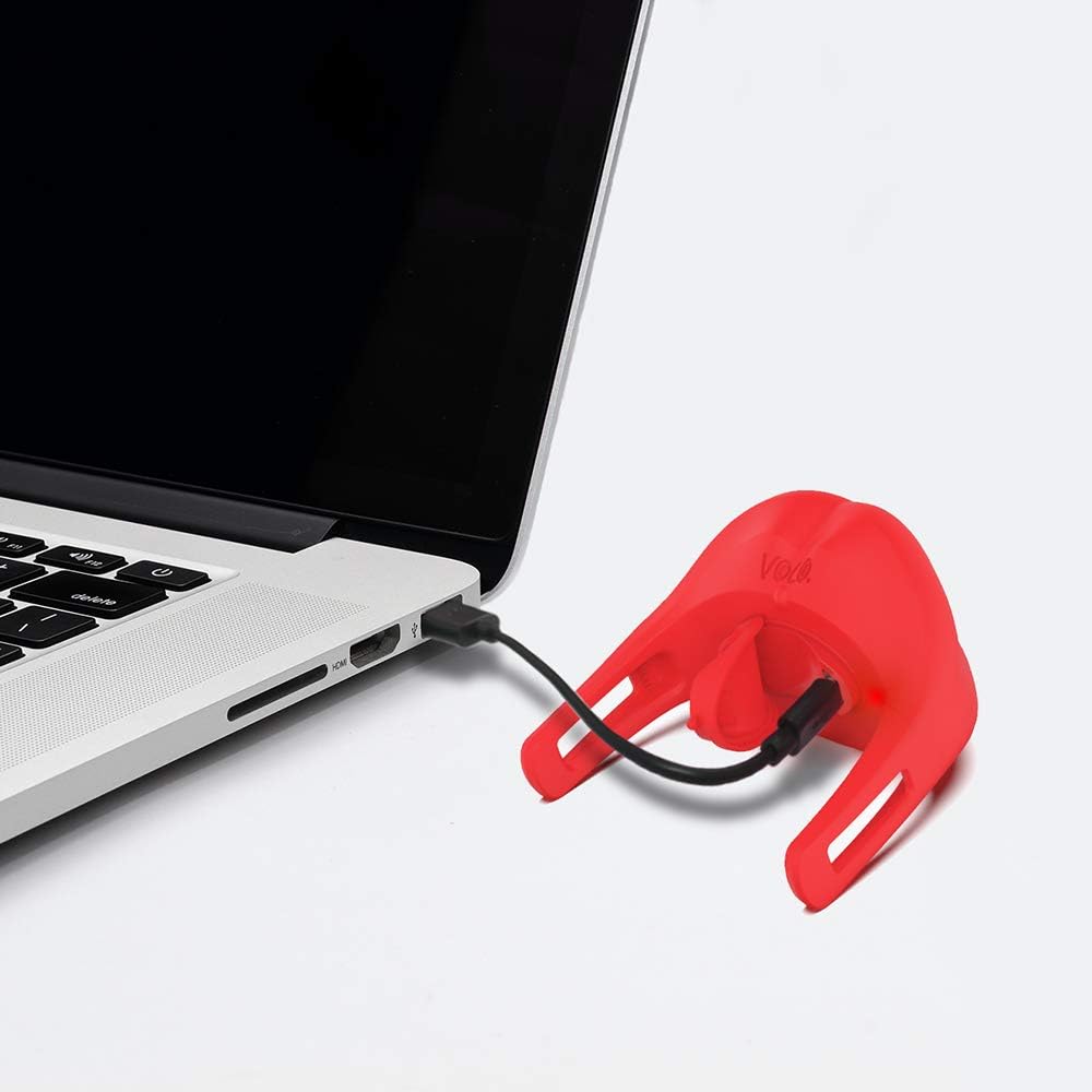 VOLO HUM lip bicycle tail light USB rechargeable led for night riding back safety cycle lights for bike MTB roadbike helmet scooter skateboard stroller warning kids biking cute accessories silicone