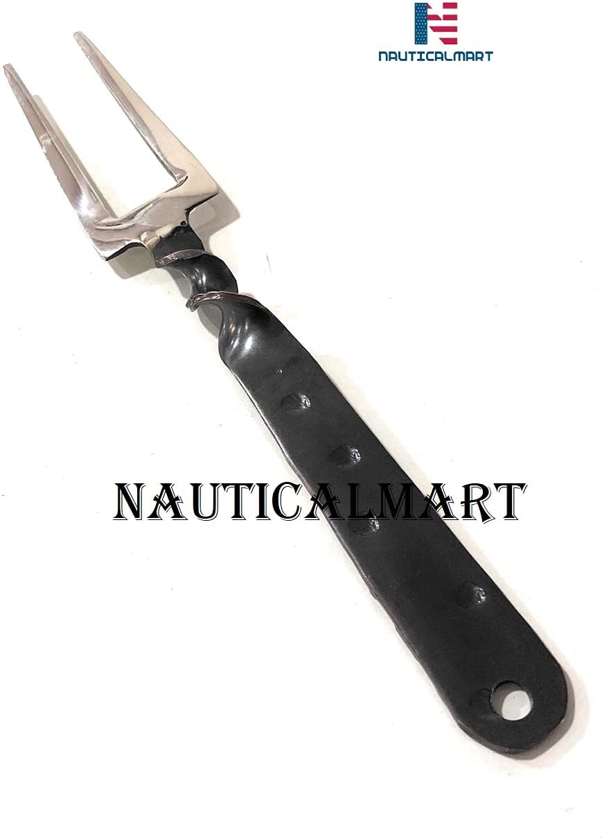 Nauticalmart Hand Forged Medieval Cutlery Set in Leather Pouch, Ideal for Re-enactment
